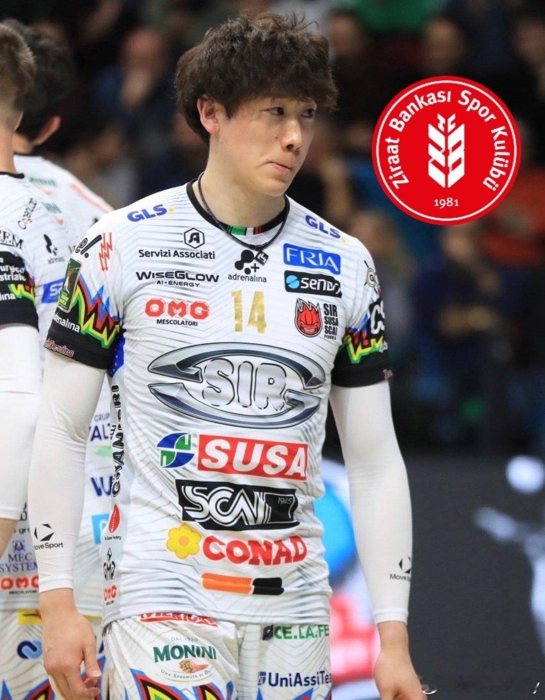 继媒体报道马修.安德森新赛季加盟土超费内巴切后，日本男排队长著名主攻石川祐希也被