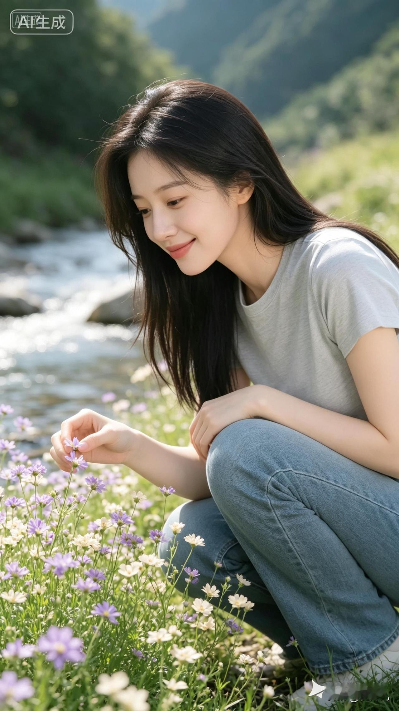 野花无人照料，
依旧热烈绽放；
溪水不问终点，
始终缓缓流淌。
万物自有节奏，