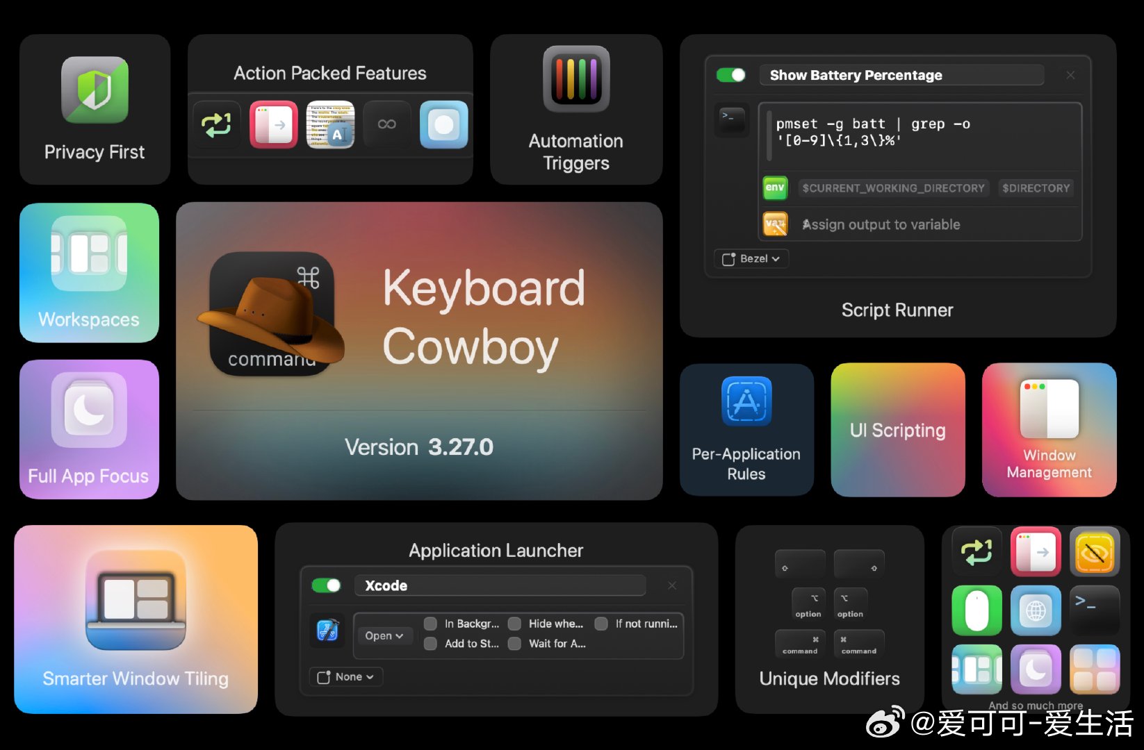 【[1.3k星]KeyboardCowboy：为macOS打造的终极生产力工具，