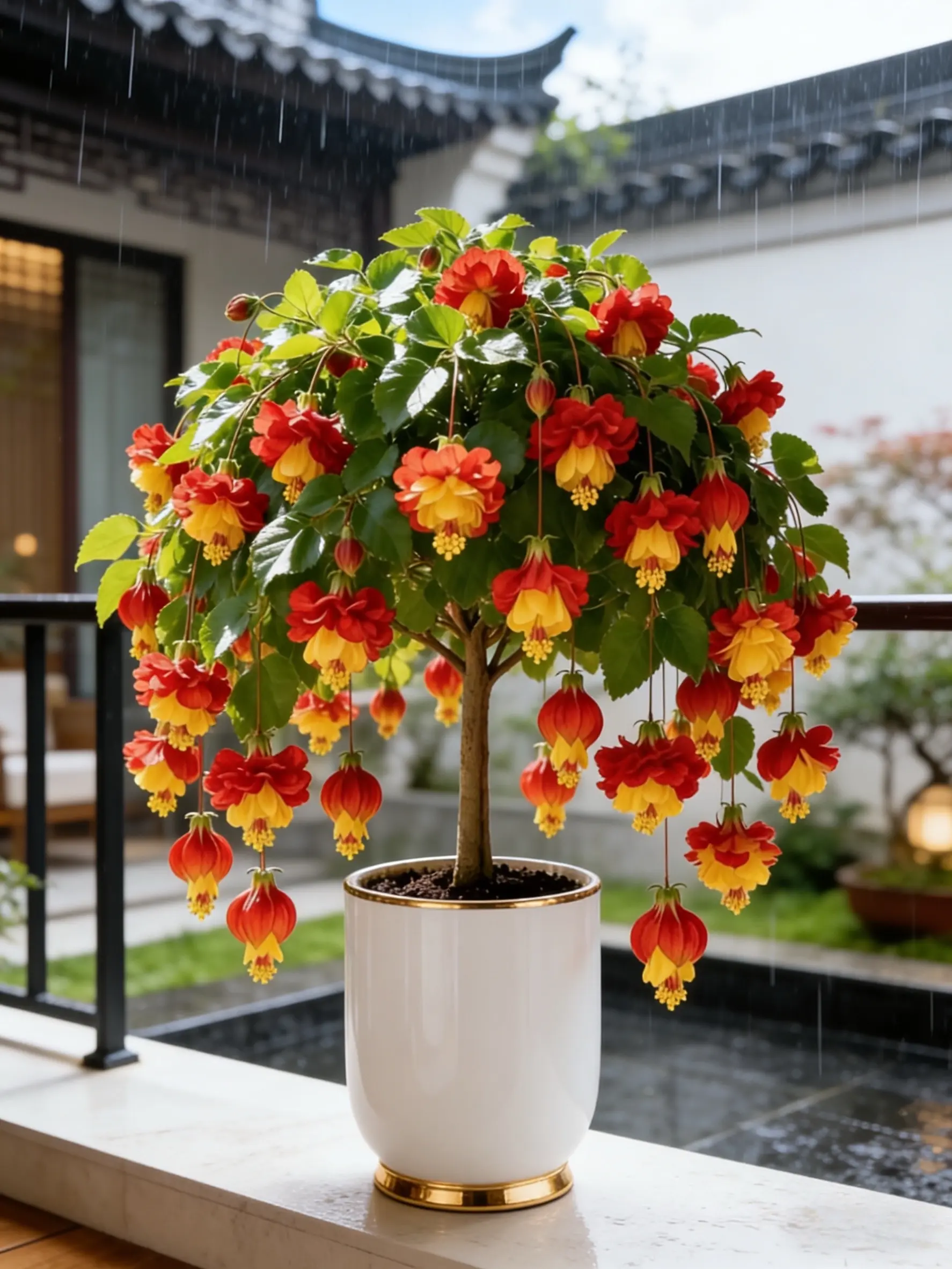 倒挂金钟灯笼花庭院花卉 阳台小院均可种植 花卉盆栽 爱生活爱养花