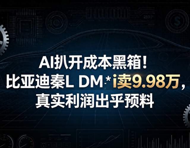 AI扒开成本黑箱！比亚迪秦L DM‑i卖9.98万，真实利润出乎预料