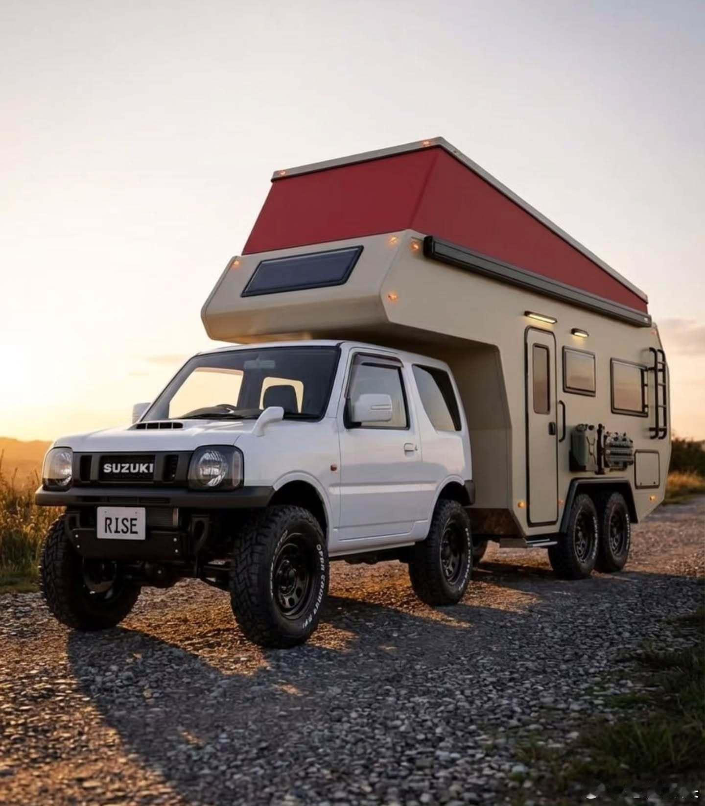 vanlife  吉姆尼的反差感车中泊房车camping