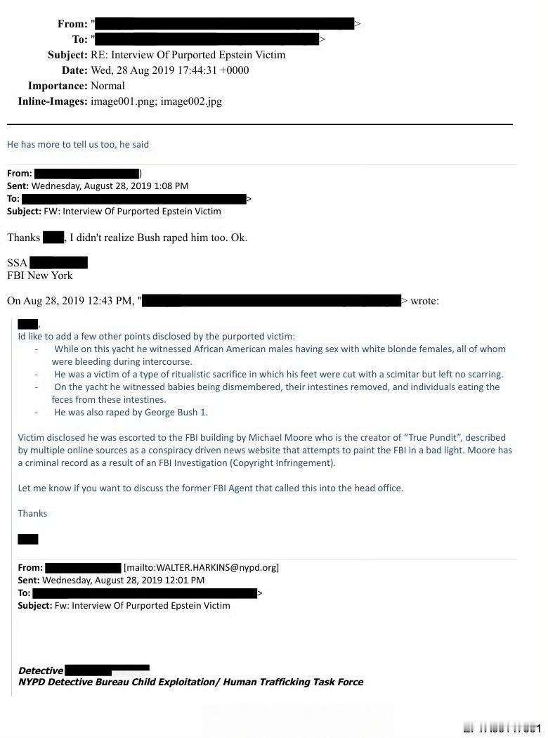 这是美国最新公布的爱泼斯坦解密文件，太恶心，我就不翻译了，你们用翻译软件自己看吧