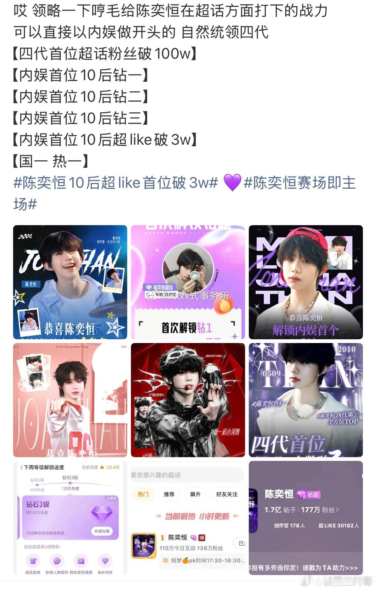 陈奕恒真的好多10后top1，真-四永一 