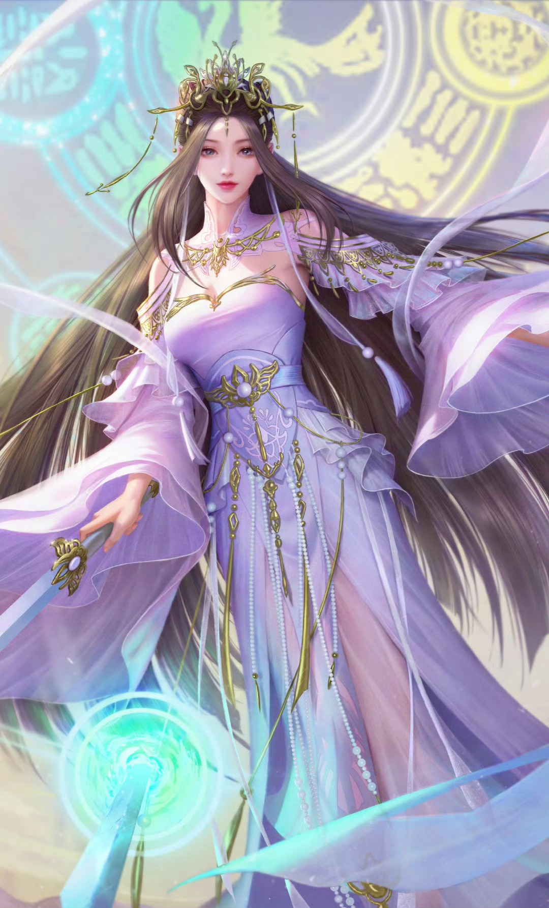 焰灵姬1124生日快乐 天行九歌焰灵姬朱雀 焰灵姬水殿龙绡映玉肌，云裳紫袂踏光迟