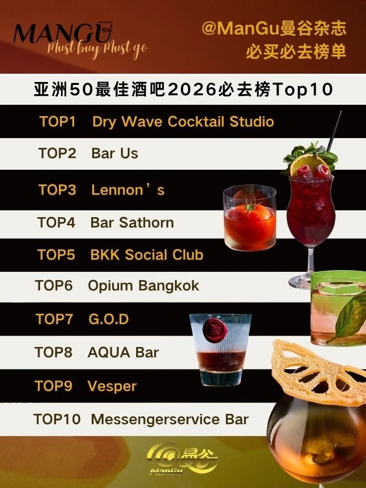 曼谷微醺地图🍸10家亚洲上榜酒吧，一次收藏