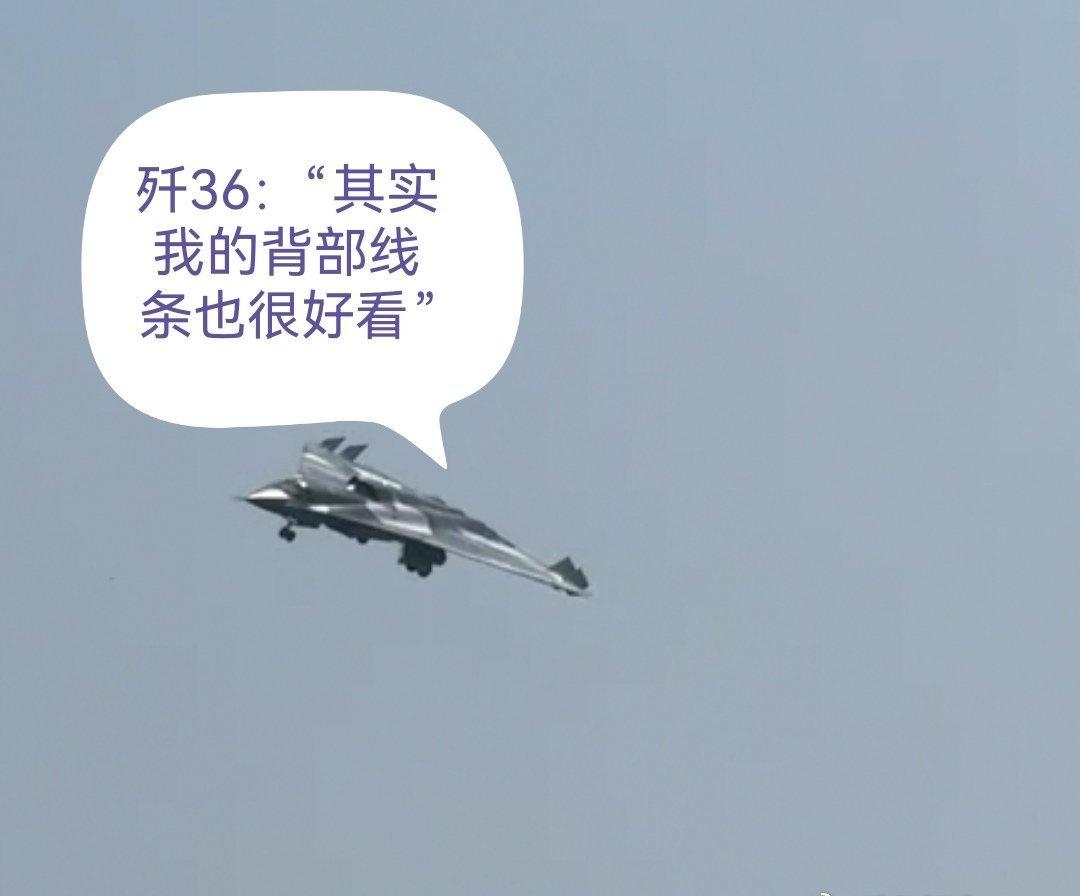 歼36：“其实我的背部线条也很好看，平滑腹部看多了，来看看我雄壮的脊背”[吐舌]
