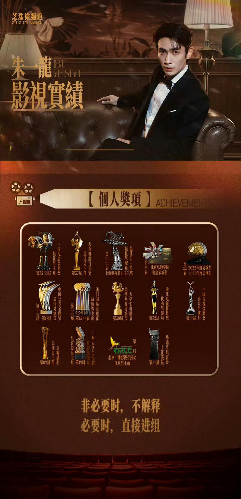 就是这个金鸡百花双料美人影帝朱一龙朱一龙人怎么可以争气成这样