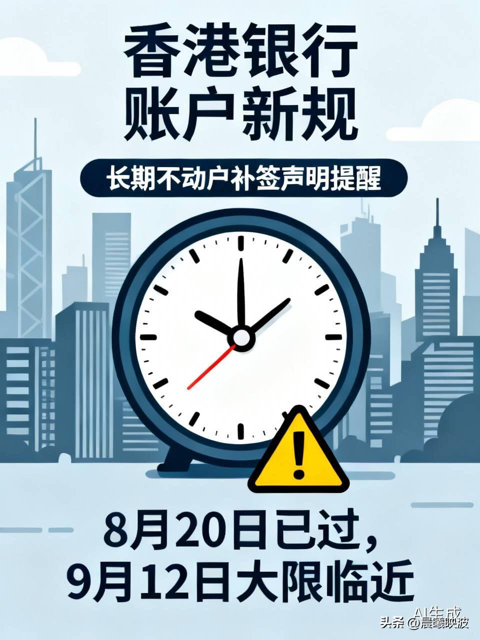 香港银行对内地“沉睡账户”动真格！8月20日已过，9月12日大限临近，不签声明或