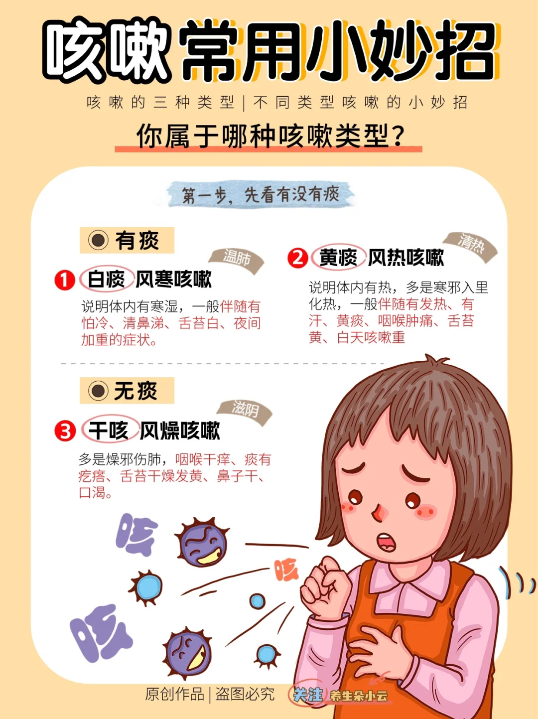 咳嗽常用小妙招💕你是哪种类型的咳嗽⁉️