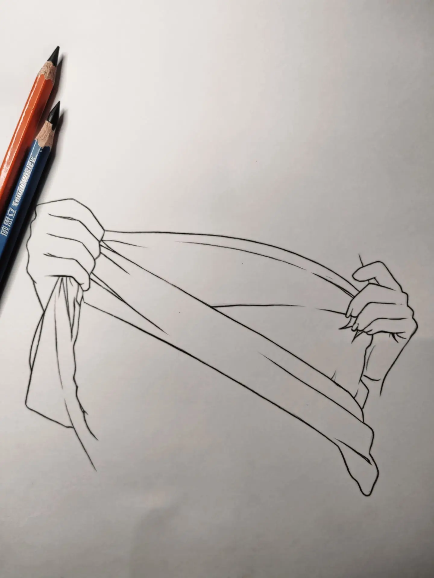 褪去人皮 露出原貌. 临摹绘画工具：威思立炭笔