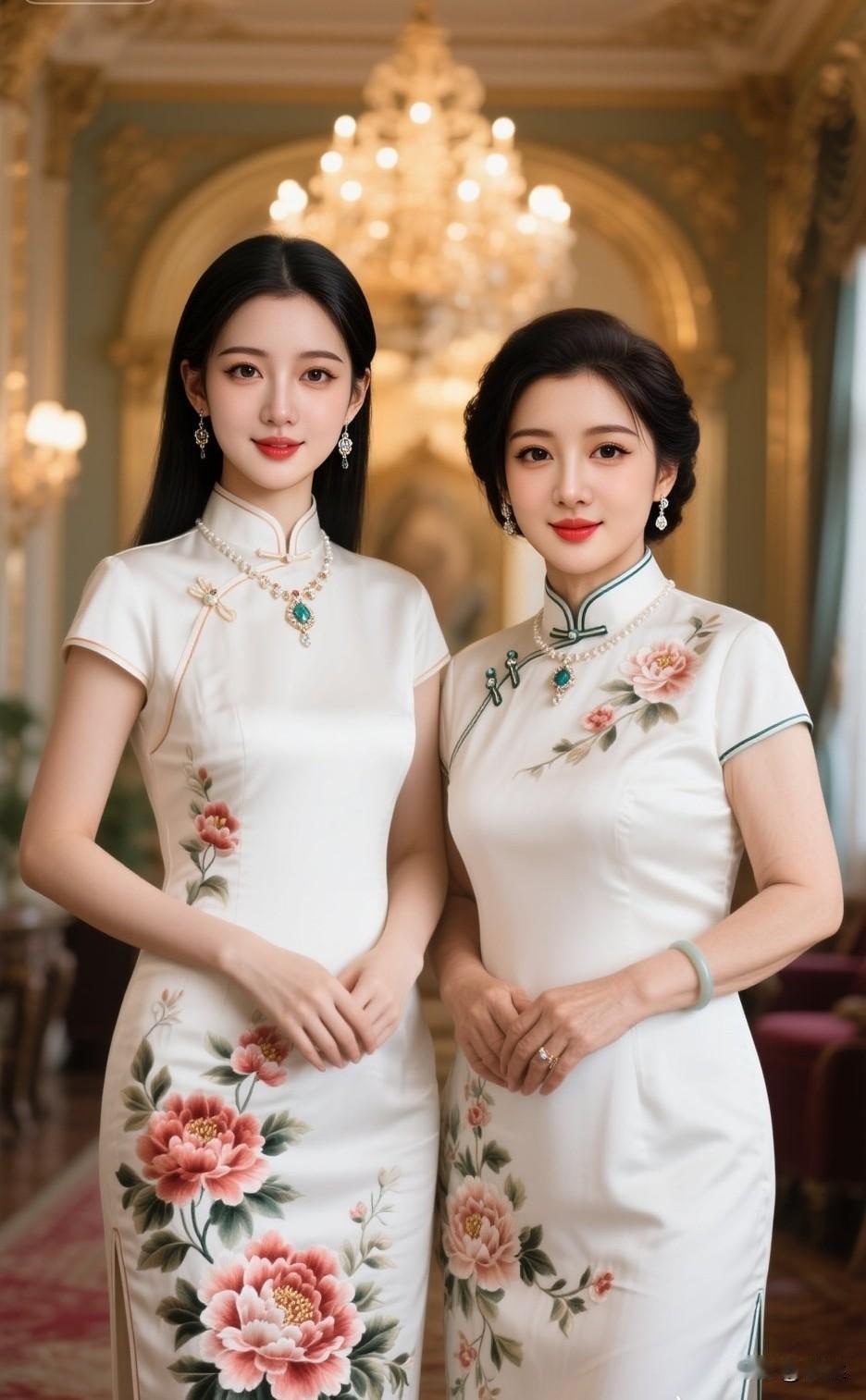 太漂亮了！你们能认得出哪一个是女儿哪一个是妈妈？