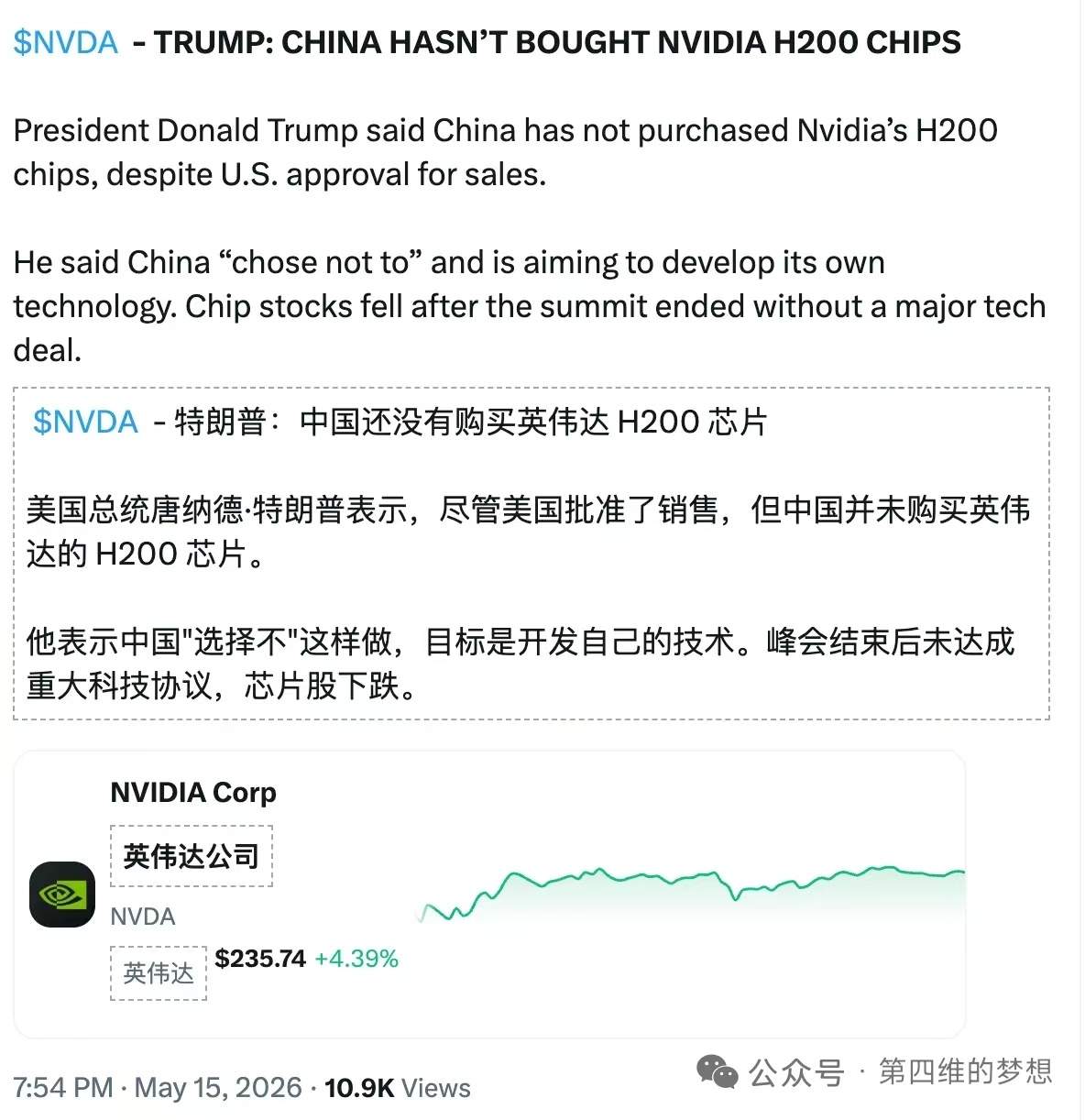 你们可以买世界上最先进的芯片了不好意思，芯片这个问题，我们已经解决了 
