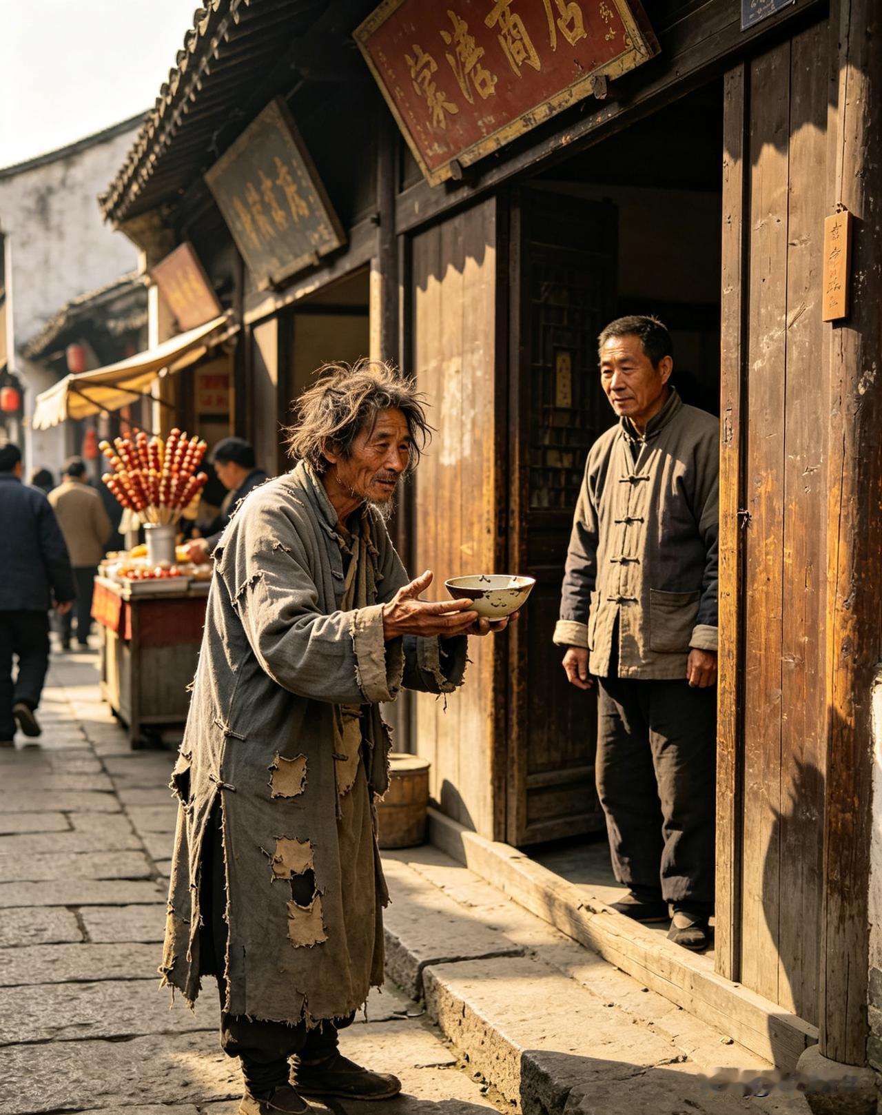旧社会的乞丐，可不是武侠小说里的洪七公这种！

在旧社会，乞丐虽然吃不饱、穿不暖
