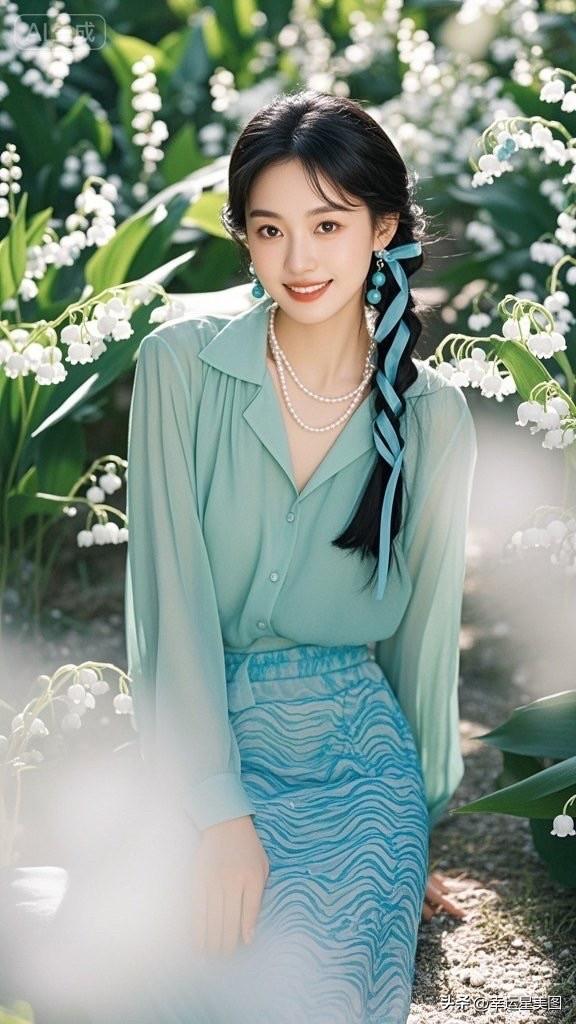 “古风少女，花间漫步”🌸👗💎