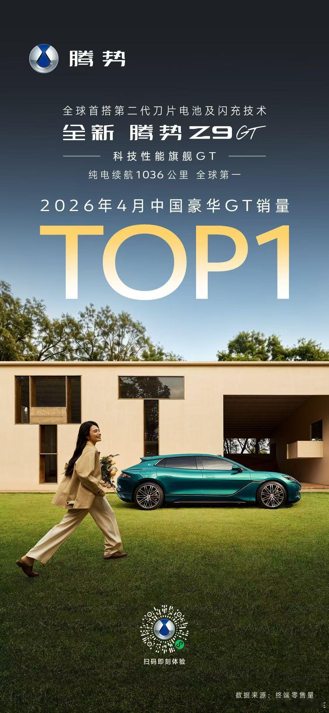 销冠加冕，锋芒自现全新腾势Z9GT荣登2026年4月豪华GT销量TOP1以旗舰之