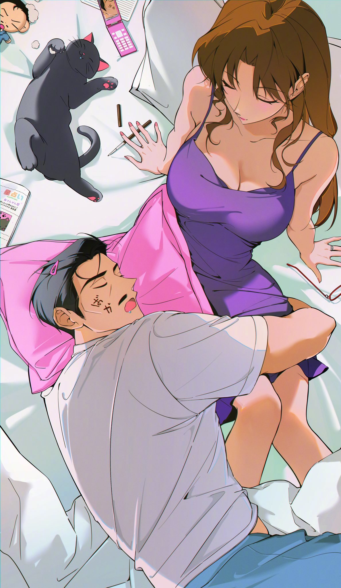 名侦探柯南 b.. 老师画的毛妃夫妇给我磕晕了