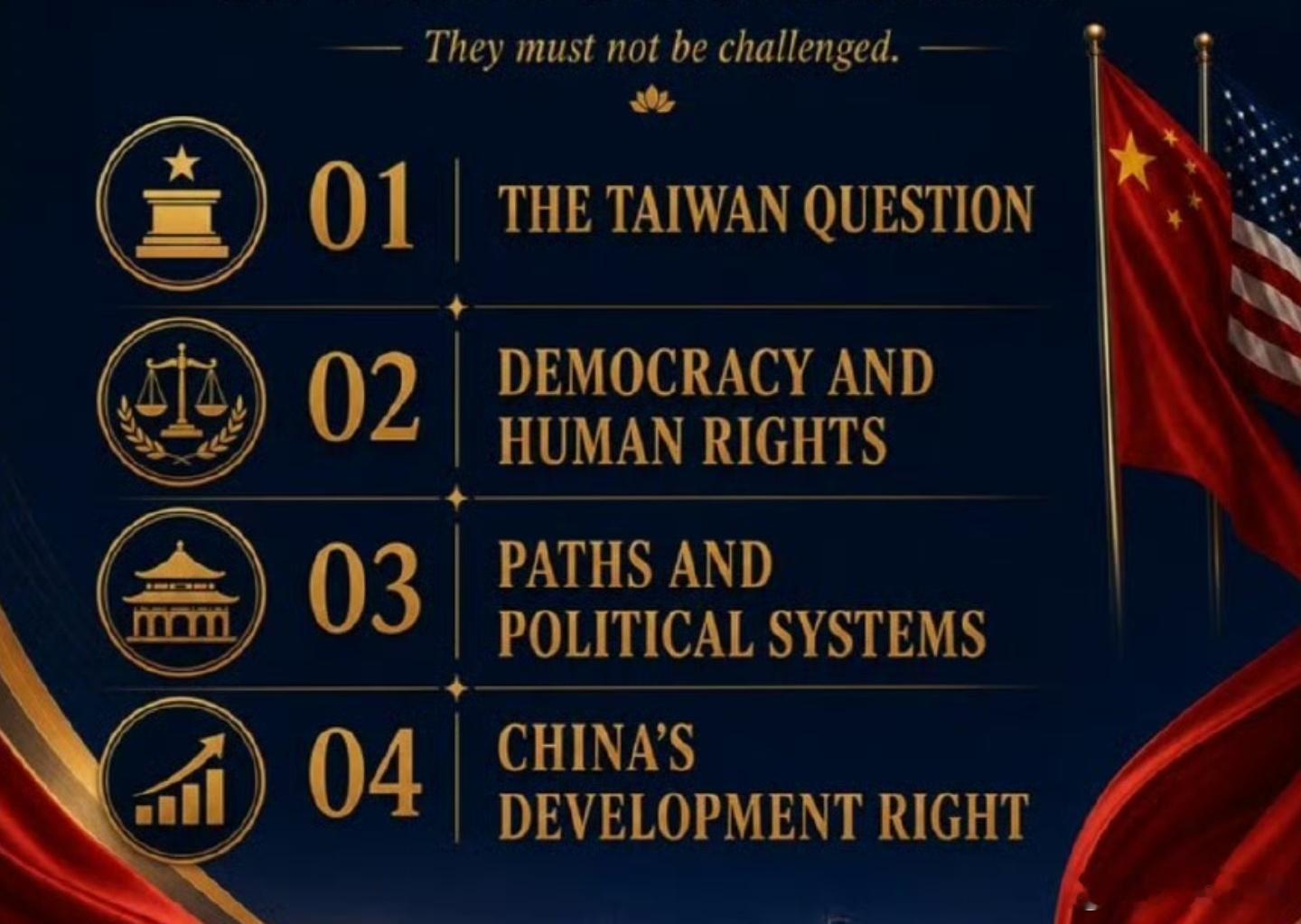 中国驻美大使馆发布的四条红线: 