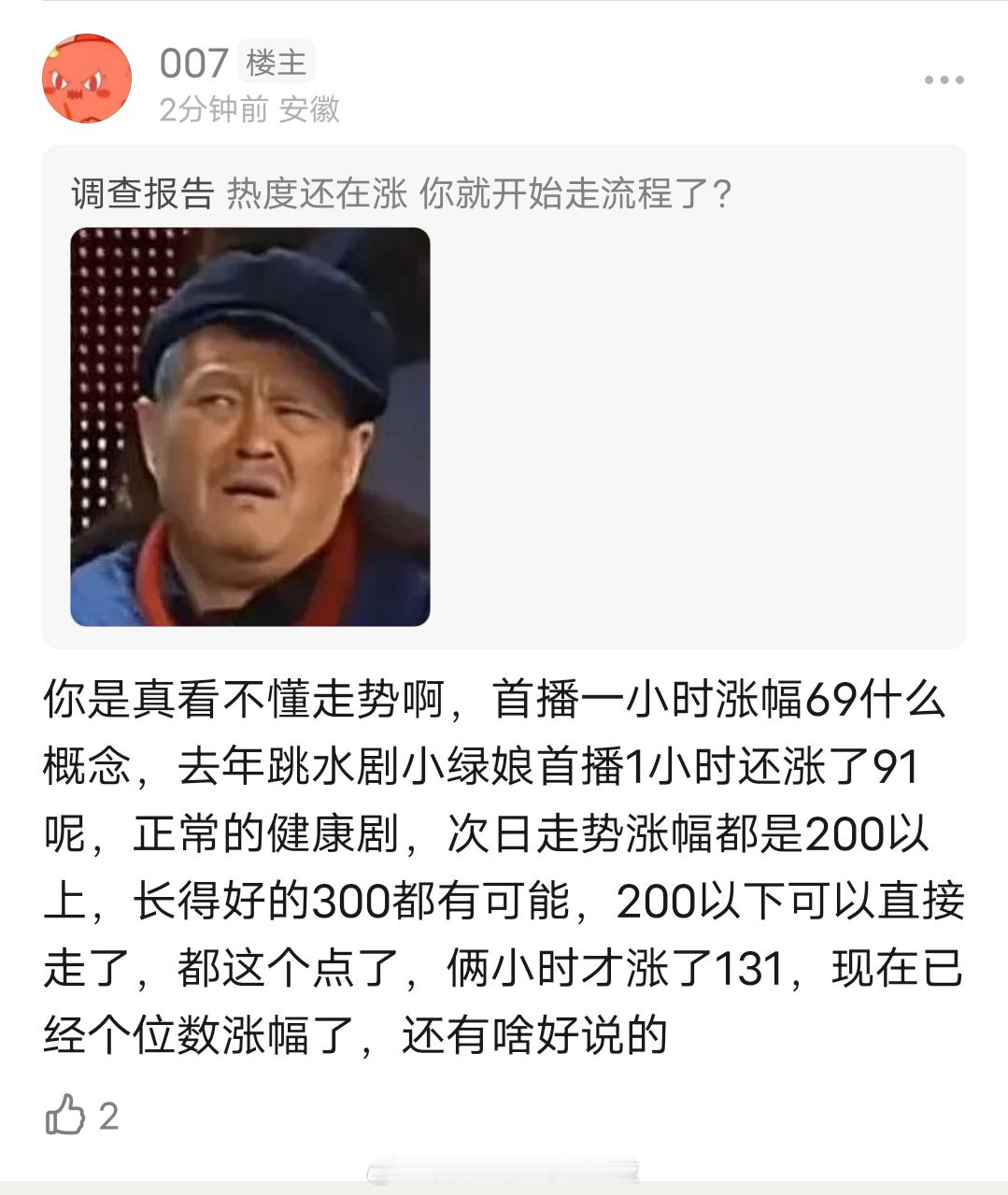王楚然丞磊《成何体统》次日好像坠机了，更新后一小时涨幅仅69，两小时累计涨幅13
