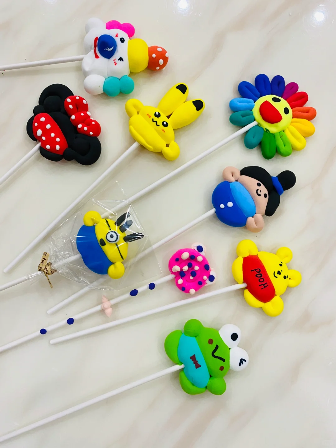 彩泥棒棒糖🍭手工制作，超轻粘土卡通手工