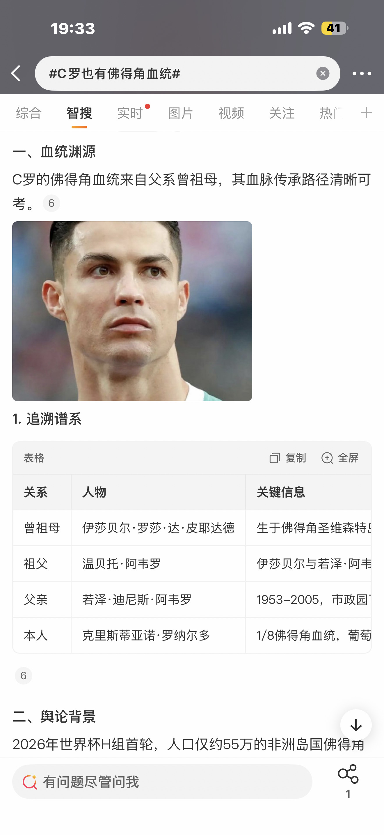C罗也有佛得角血统世界杯 原来c罗也蹭流量 