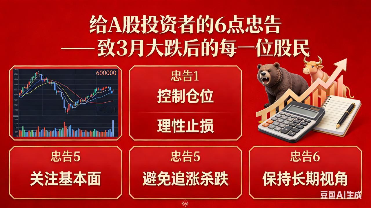 给A股投资者的6点忠告 —— 致 3 月大跌后的每一位股民

进入 3 月以来，