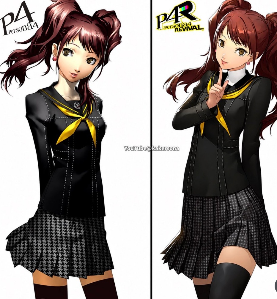 《P4》久慈川理世 原版立绘VS重制版立绘！女神异闻录
