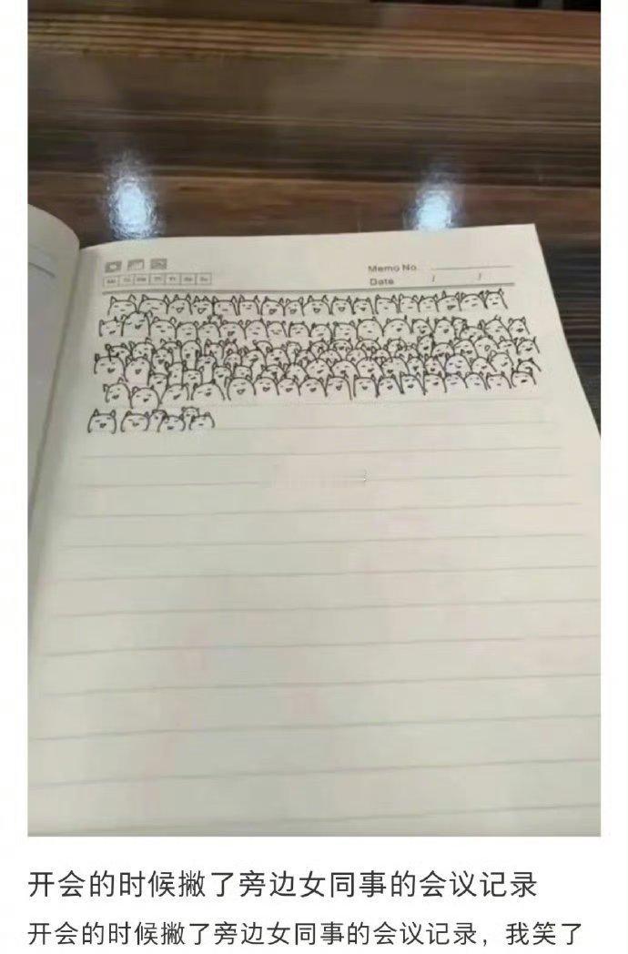 开会时发现身边的同事都是画家 