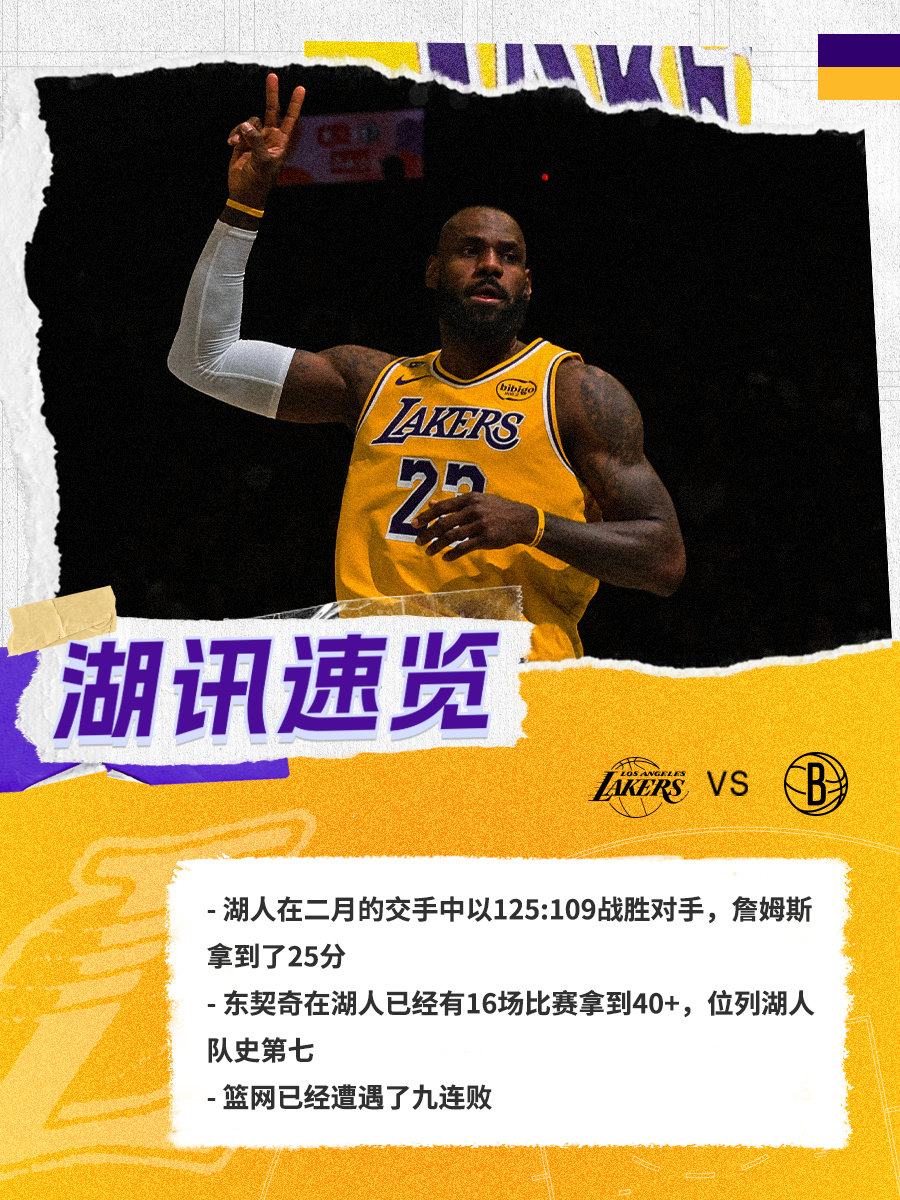 「湖讯速览」篮网vs湖人 湖人国度