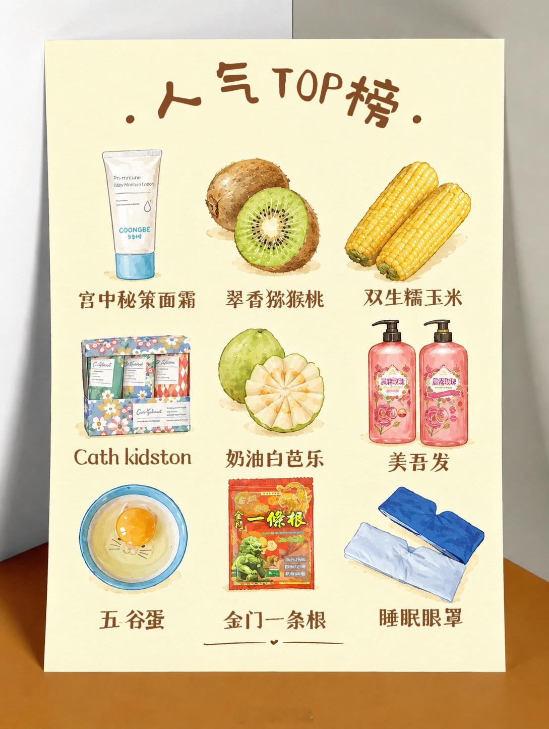 团里的好东西每周top榜 第一名是两天前才上的【宫中秘策中样】，韩国原产，一物一
