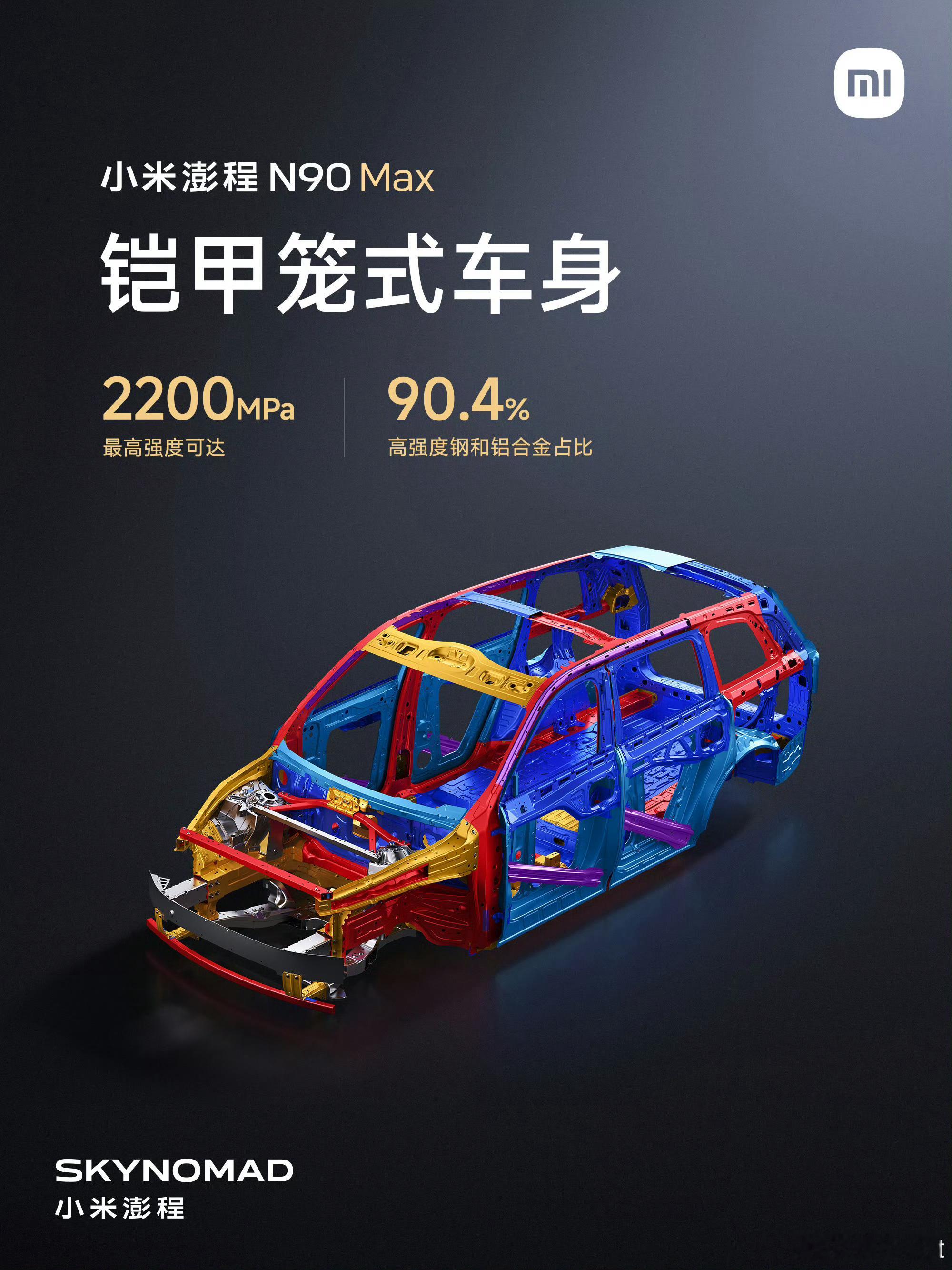 无数实战案例已经证明过了小米汽车的安全性，澎程也用上了2200MPa超强钢，对于