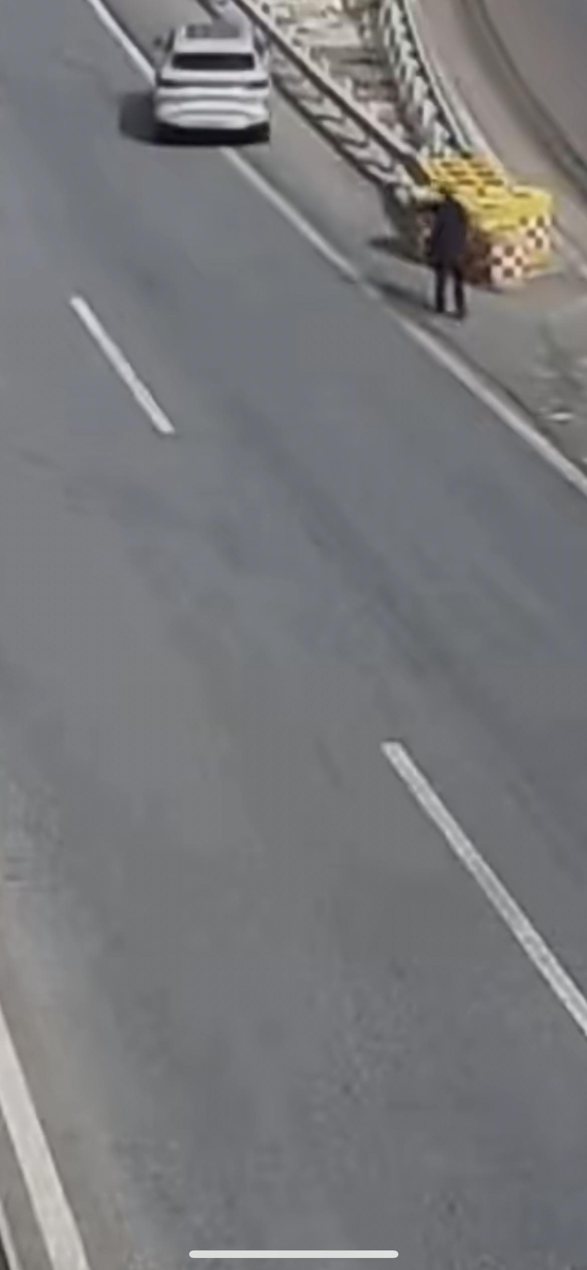 2月21日，一女子驾驶车辆行驶至青兰高速1599公里处时，因走错路口在高速公路上