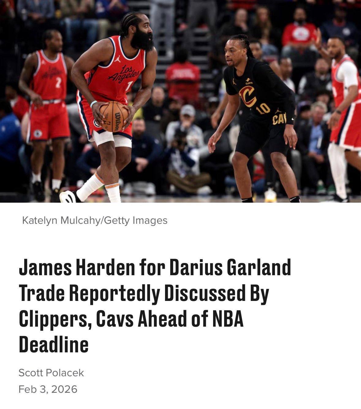 这是什么玩法？？哈登和加兰？？ 哈登可能在交易截止日前离开快船