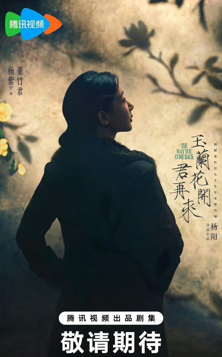 杨紫《玉兰花开君再来》定妆照，杨紫真的一直在进组，而且都是好班底的剧组。 