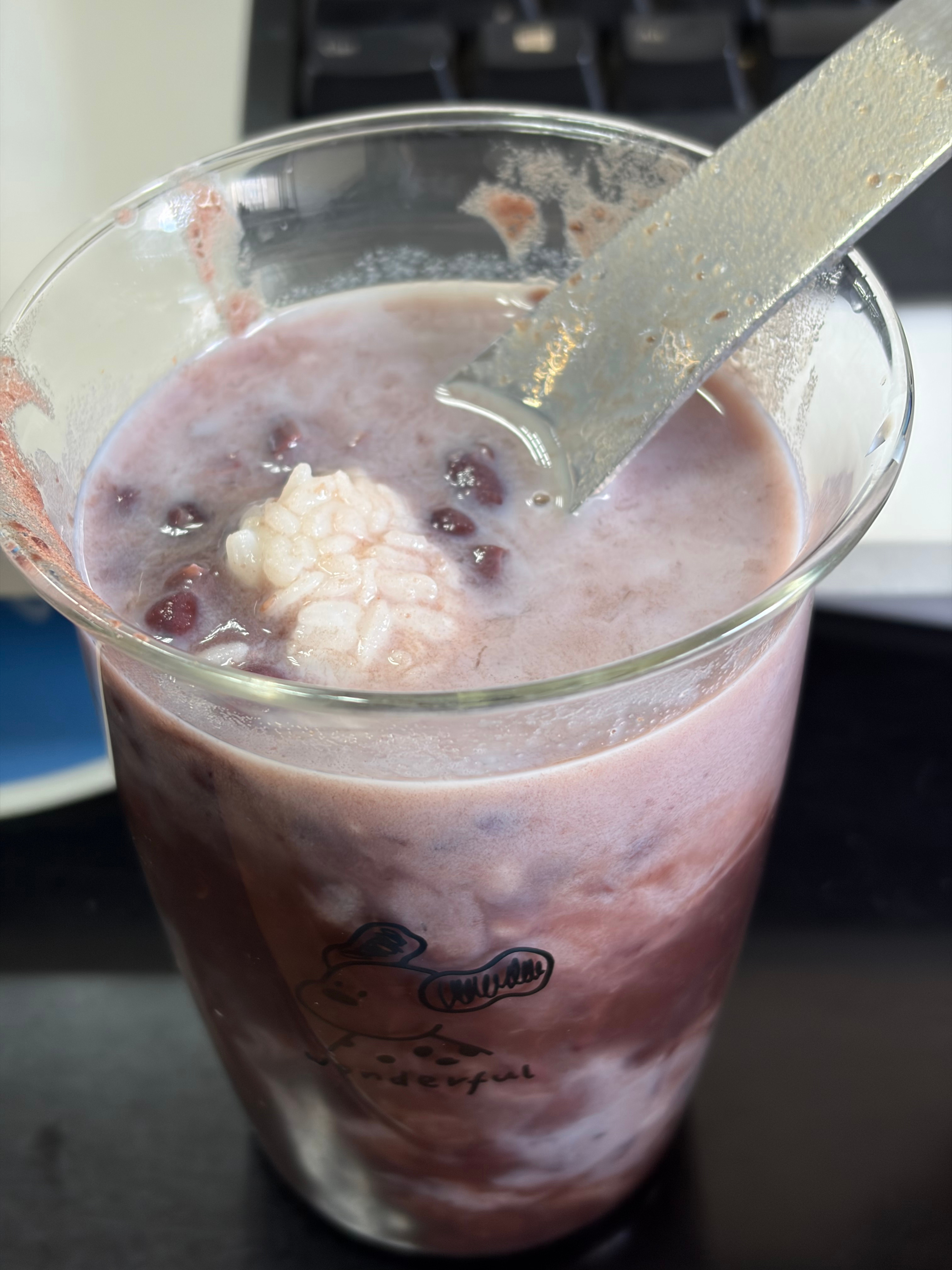 自制酒酿牛奶红豆小甜水 