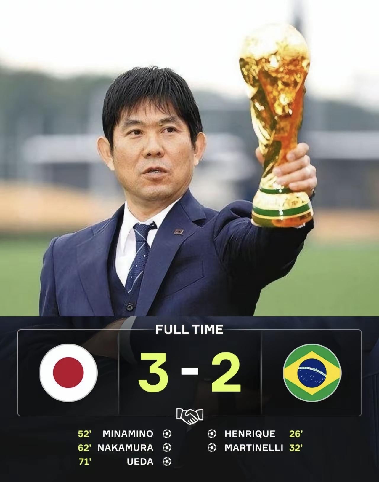 日本队喊出“世界杯夺冠”，是疯了还是快实现了？
把“日本队世界杯目标是夺冠”这句
