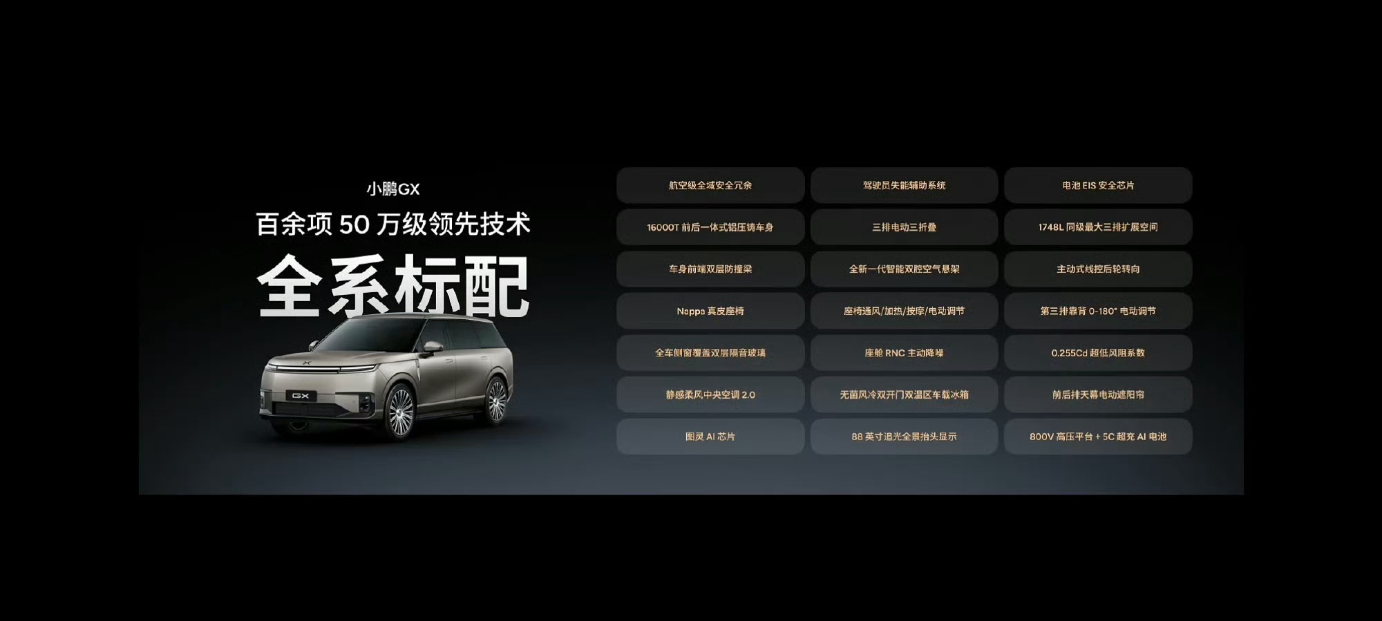 小鹏发布会新科技旗舰小鹏GX上市26.98万元起小鹏GX大6座旗舰SUV正式上市