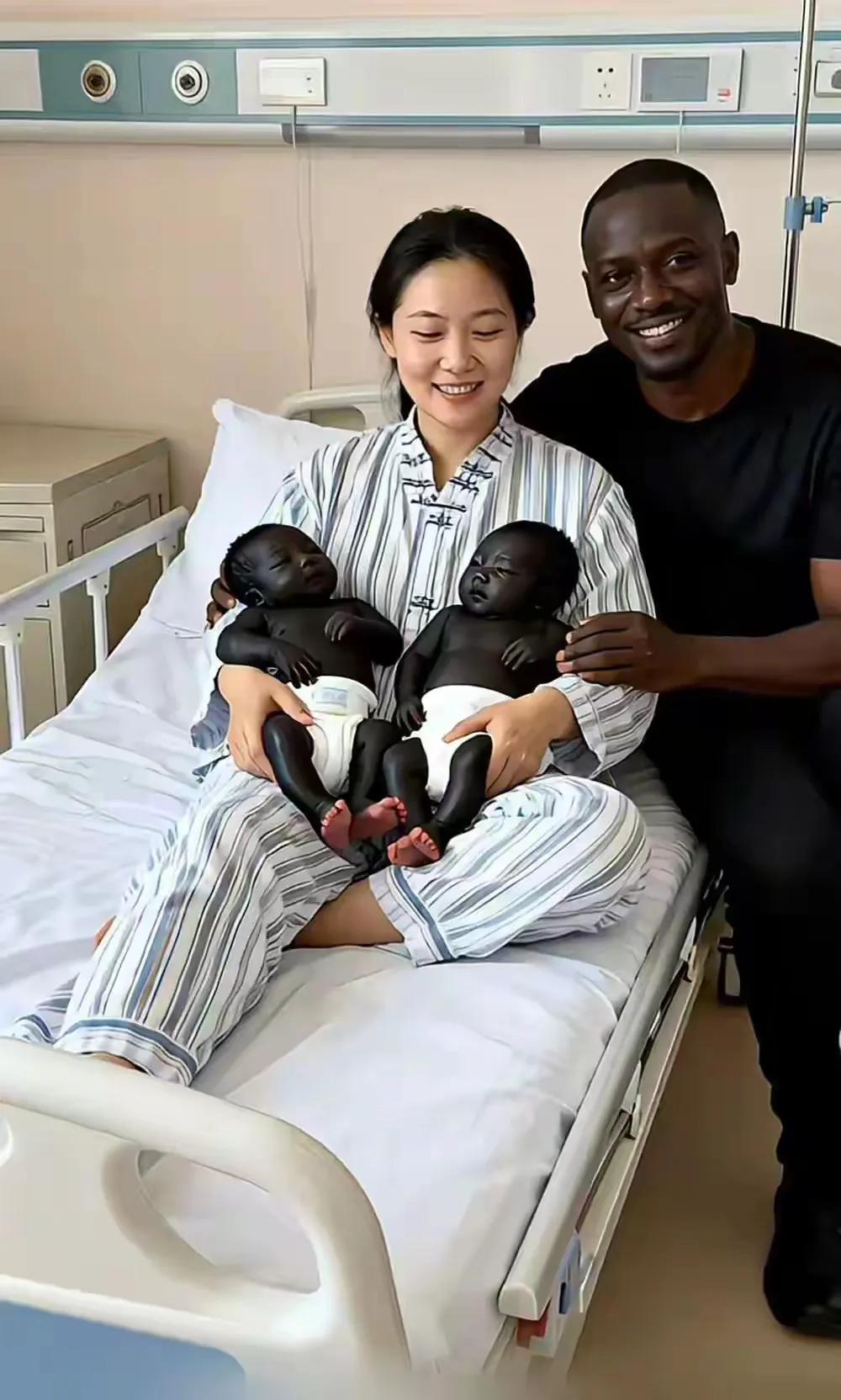 突然生了俩儿子，跟老公商量好了，既然在中国生的，就随母姓吧……
女方姓白，给俩小