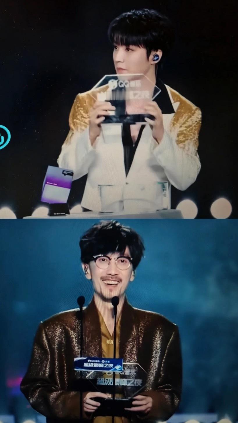 两个人都拿错奖杯了，好萌二刷发现两个人都拿错了，好可爱，好萌啊哈哈哈哈哈 