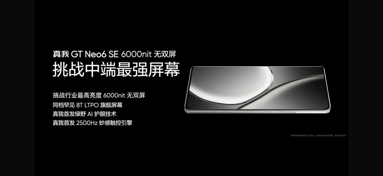 #真我GTNeo6SE#这块屏幕是真越级，联合京东方首发6000nit无双屏，挑