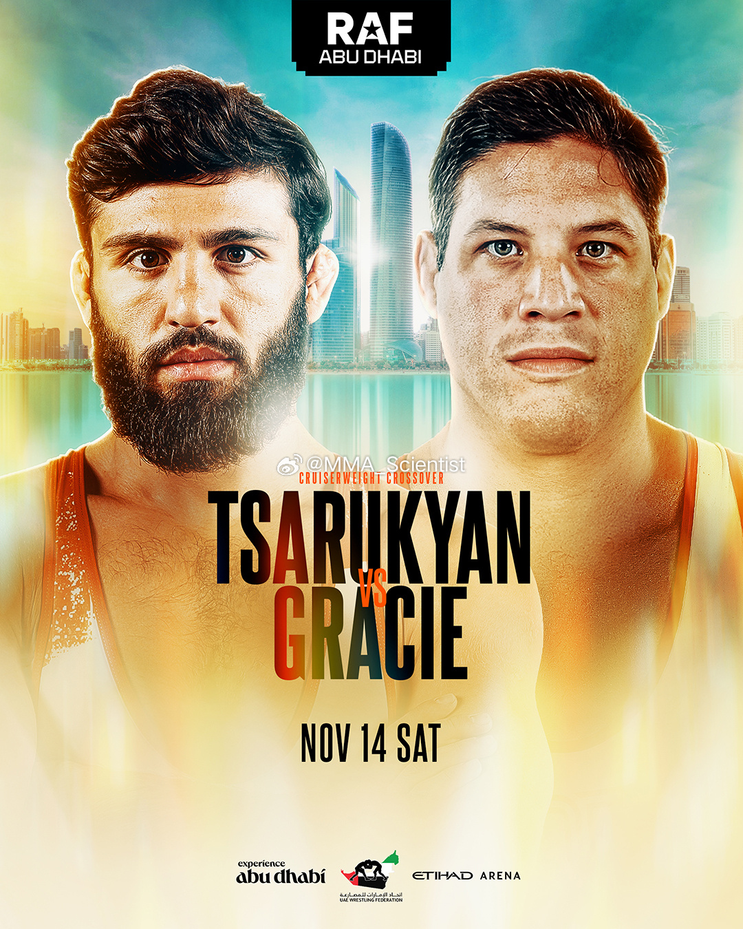阿尔曼-萨鲁基安(Arman Tsarukyan）将于11月14日在阿布扎比举行