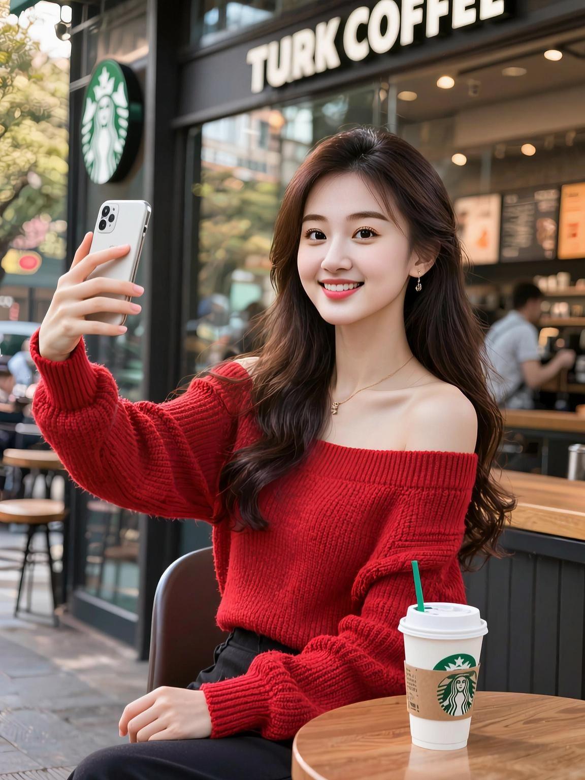 东方时尚自拍 抖音ai创作 街拍美女