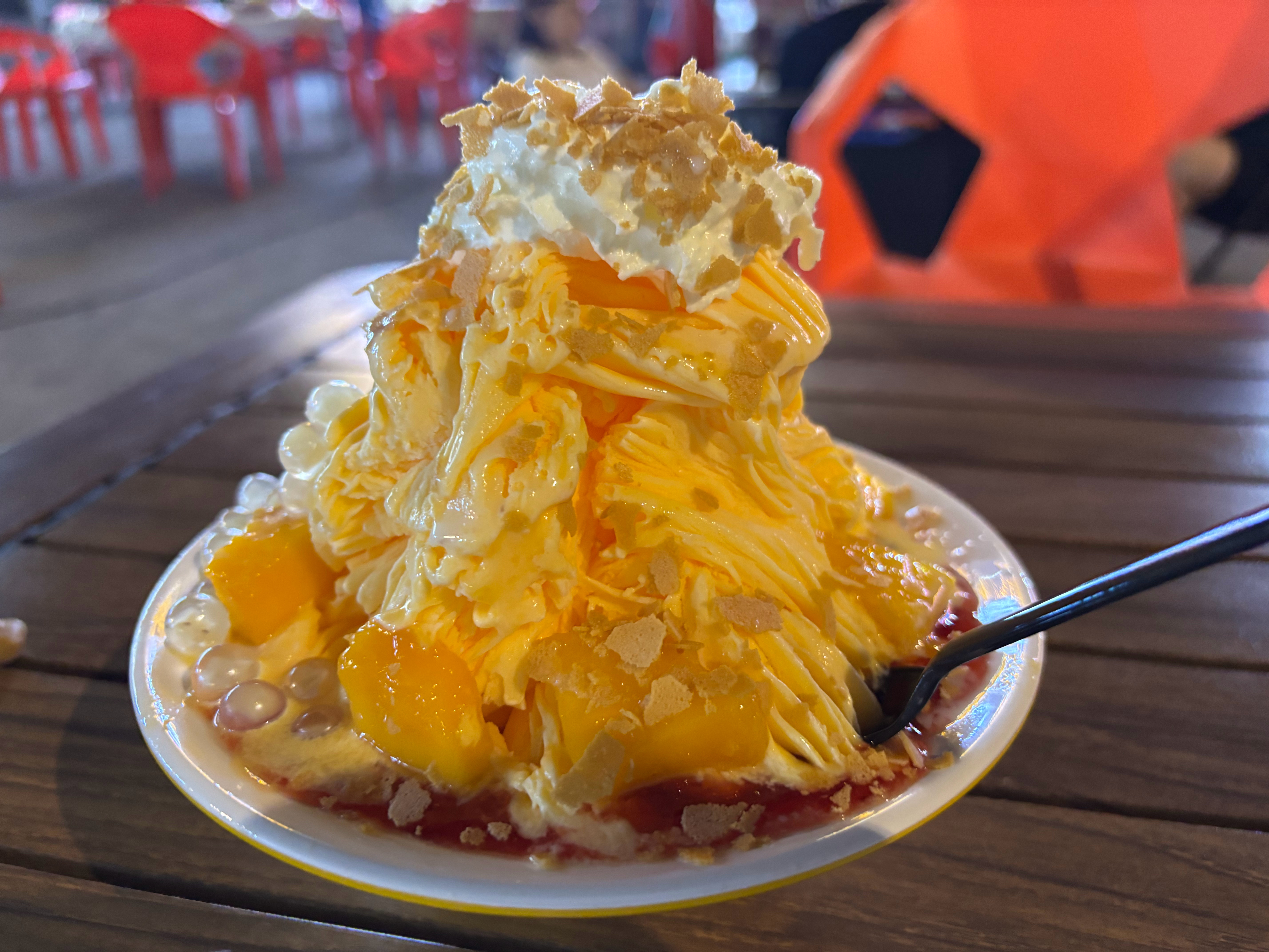 宵夜时间到～🍧🍖今天去体育馆运动来着 回来路上又没忍住