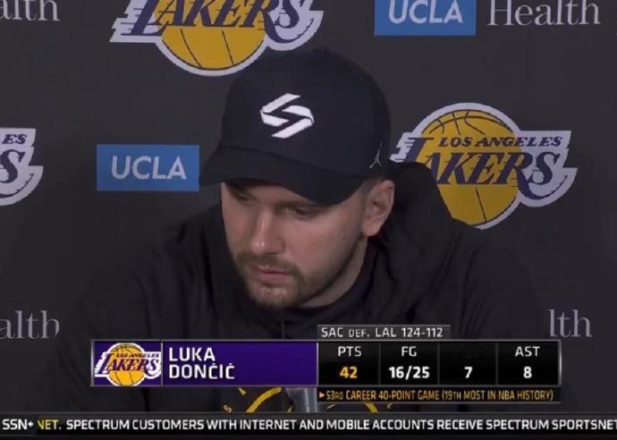 湖人预定4连败？

东契奇：“赛前感到腹股沟有些不适，将在明早评估身体状况后，再