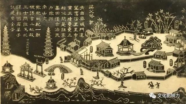 卧龙岗，是南阳人心中的圣地。
这幅拓片呈现的是清代人眼中南阳诸葛亮的躬耕地——卧