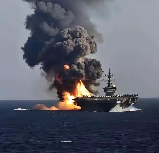 别再说什么随便击沉美国航母了！不要说一发东风导弹搞沉美国航母了，别看胡塞好像能打