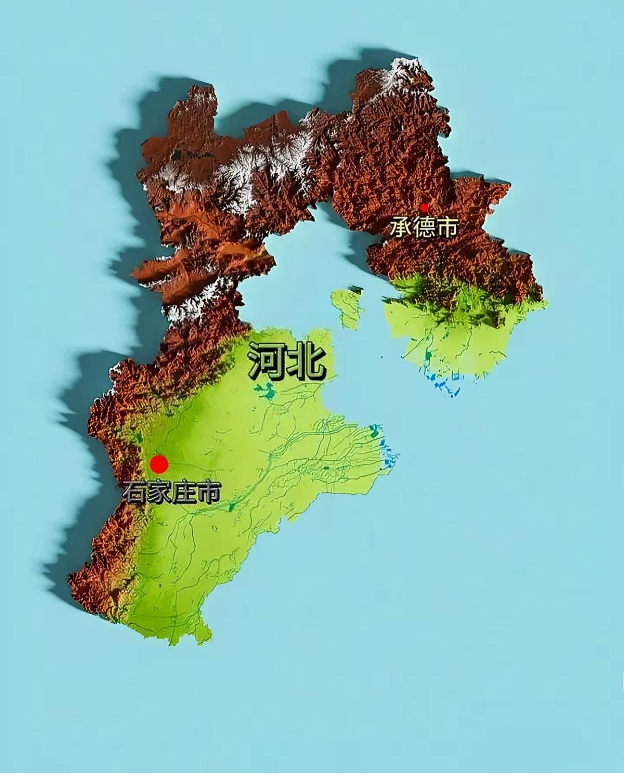 河北，我国唯一集合所有地貌的省！
   高原、山地、丘陵、盆地、平原、湖泊、海滨