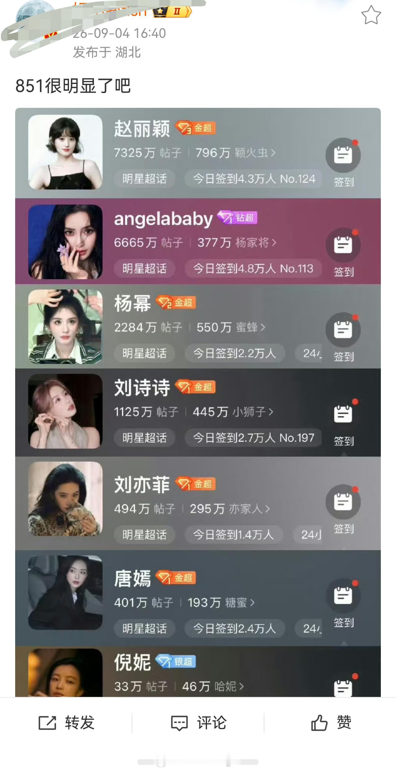 851靠的是超话吗[疑问][疑问] ​​​