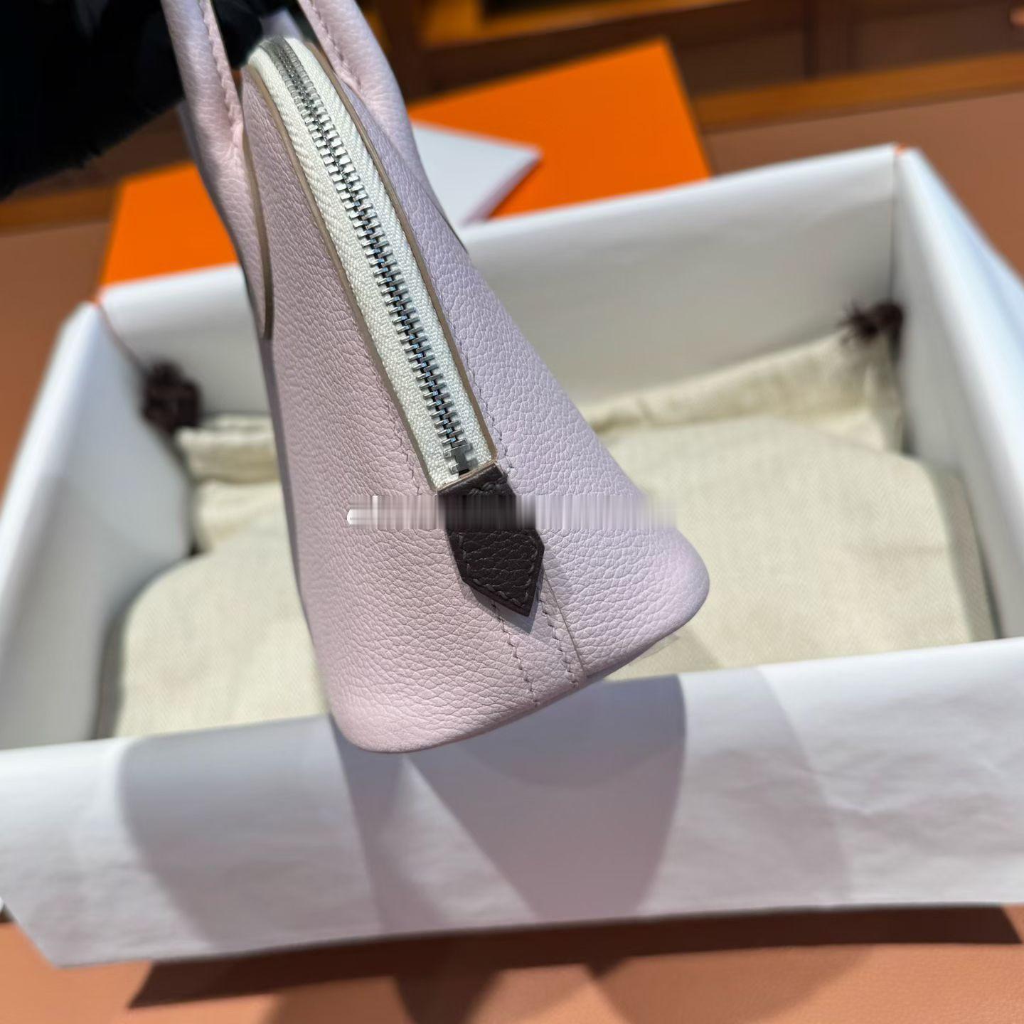 BOLIDE19 梦幻粉紫 Eve皮 银扣爱马仕hermes