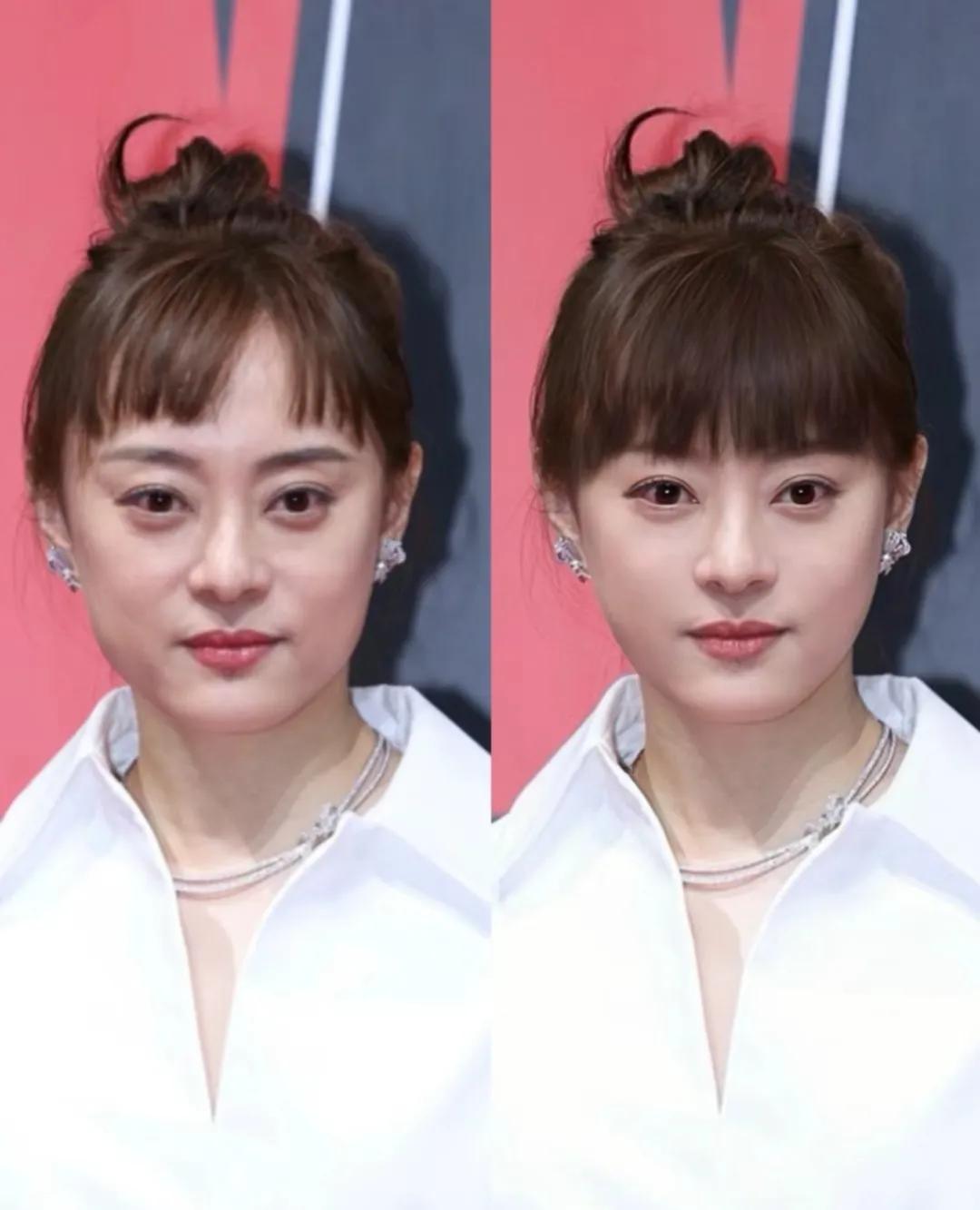 孙俪这个刘海应该剪长一点，太短了容易撞脸村里的狗蛋儿[憨笑]